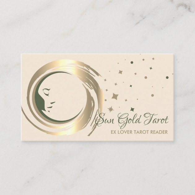 Beige Ex Lover Tarot Reader Business Card