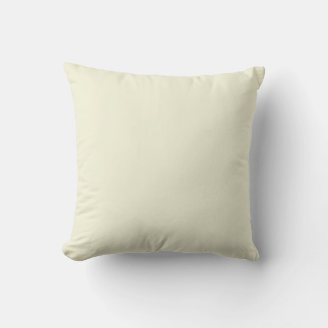 Beige F5F5DC Solid Color Design Throw Pillow (Front)