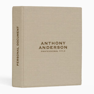 Beige Fabric Texture  Mini Binder