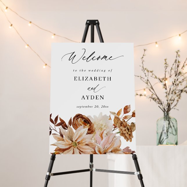 Beige Fall Floral Foam Board (In Situ (Stand))