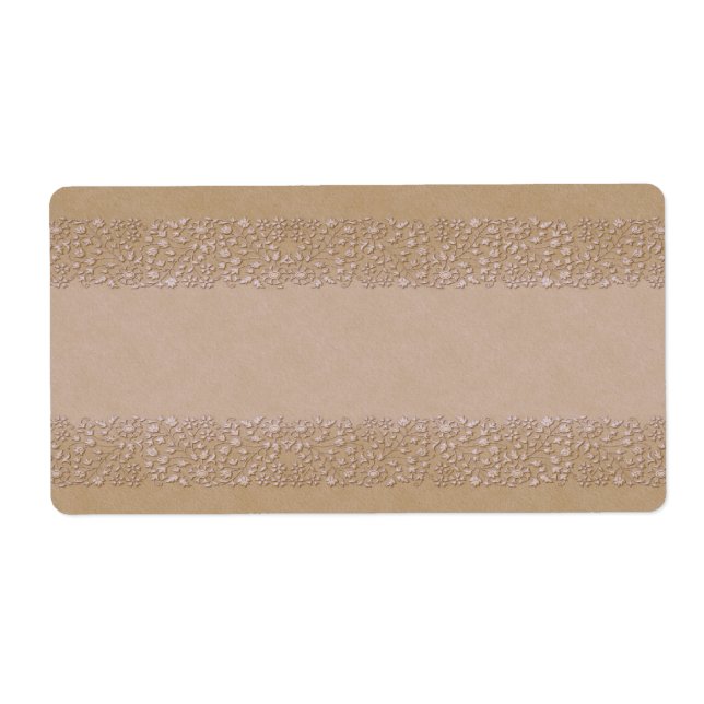 Beige Floral Apothecary Label (Front)