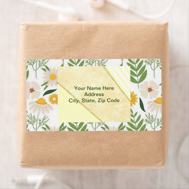 Beige Floral Monogram Labels (Insitu)