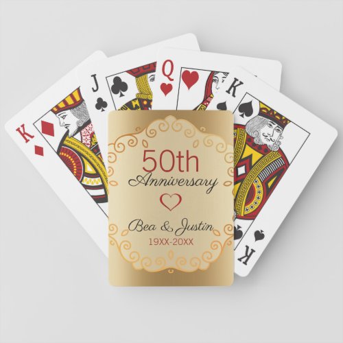Beige Floral Ornament Playing Cards