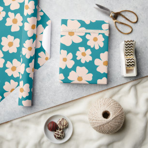 Beige Floral Wrapping Paper