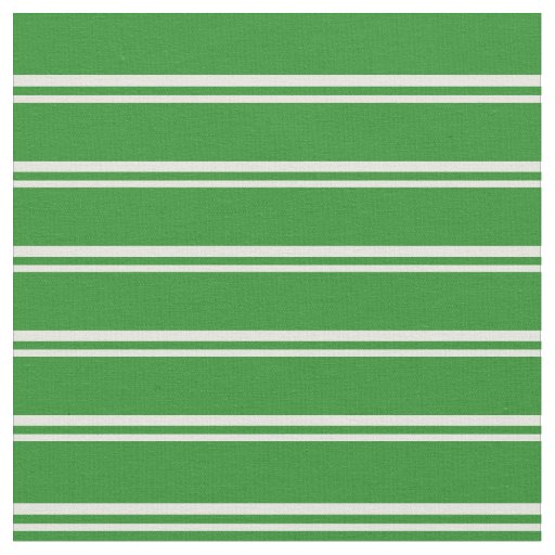 Beige & Forest Green Colored Stripes Fabric