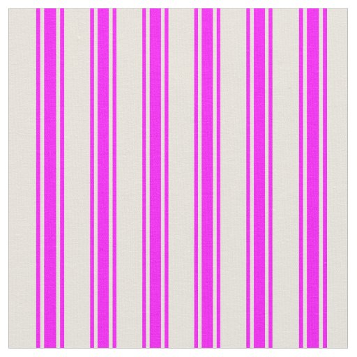 Beige & Fuchsia Lined Pattern Fabric