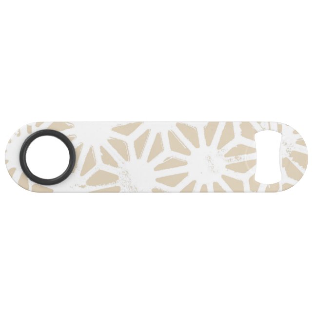 Beige geometric pattern bar key (Front (Horizontal))