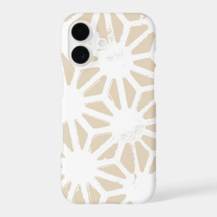 Beige geometric pattern iPhone 17 case