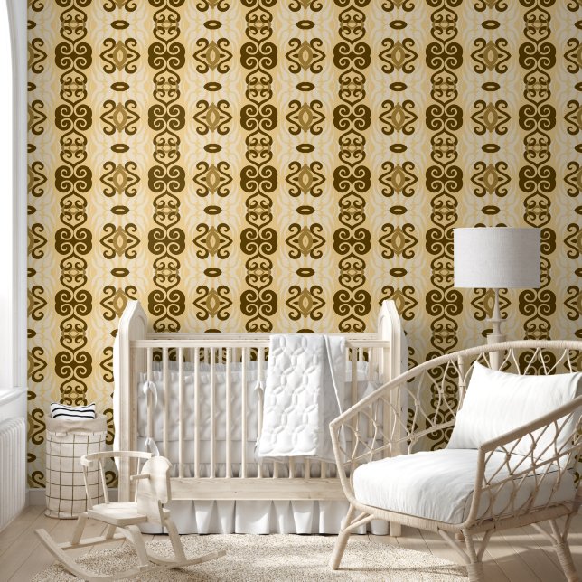 beige geometric wallpaper  (Kids)