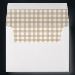 Beige Gingham Plaid Envelope<br><div class="desc">Minimalist envelope featuring beige gingham plaid interior.</div>