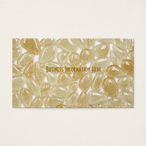 Customizable beige glass tiles business cards
