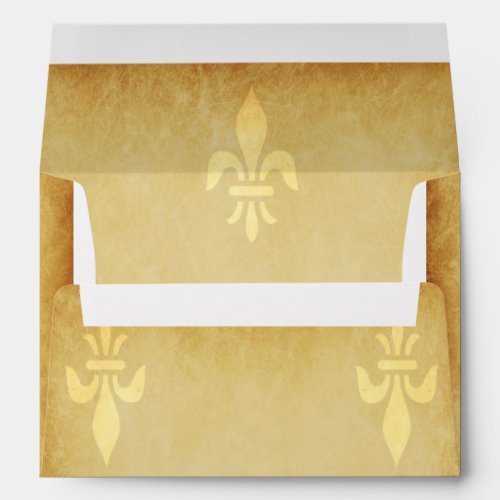 Beige gold de luxe French style fleur de lis Envelope