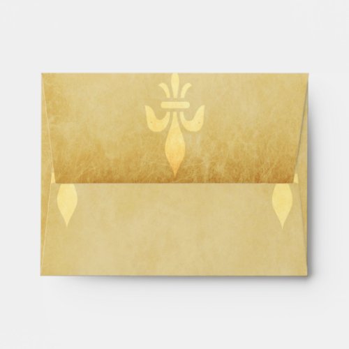 Beige gold de luxe French style fleur de lis Envelope