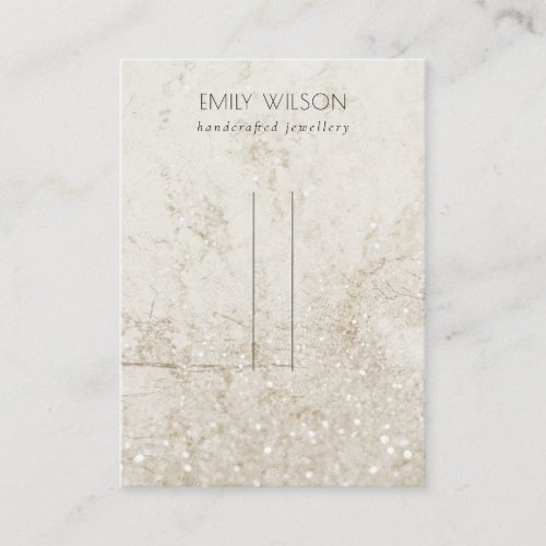 Beige Gold Marble Glitter Hairclips Pin Display Business Card