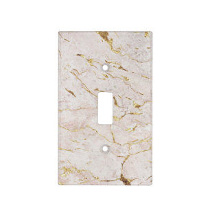 Beige & Gold Marble Light Switch Cover