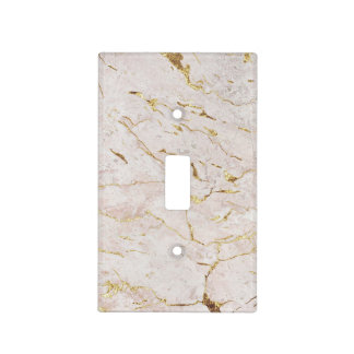 Beige & Gold Marble Light Switch Cover