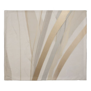 Beige Gold Tan Gray Abstract Duvet Cover
