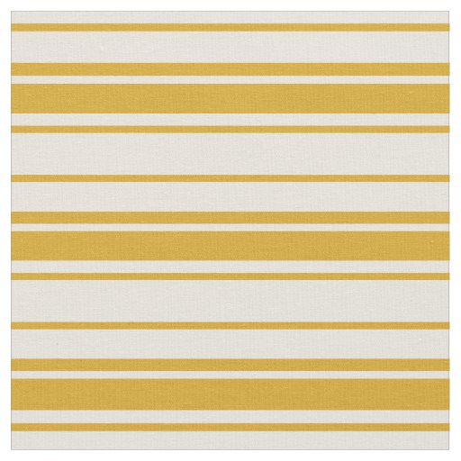 Beige & Goldenrod Striped Pattern Fabric