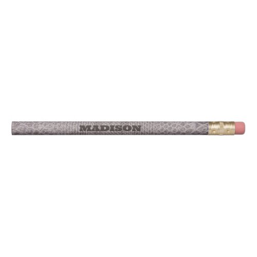 Beige_Gray Animal Print Snakeskin  Pencil