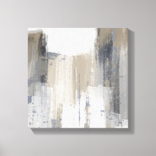 Beige Gray Blue Modern Minimalist Abstract Canvas 