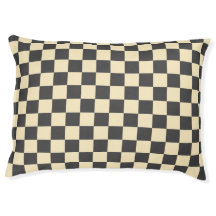 Beige + Gray Check Checkered Checkerboard Pattern