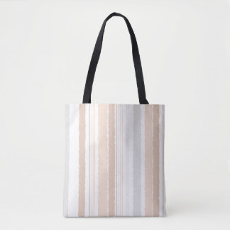 Beige Gray Watercolor Striped Tote Bag