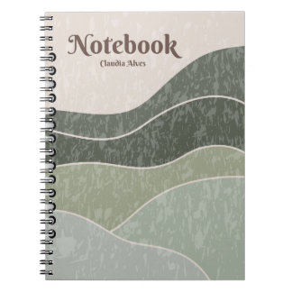 beige green aesthetic modern cover Classic Notebook