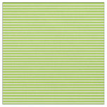 [ Thumbnail: Beige & Green Colored Stripes Pattern Fabric ]