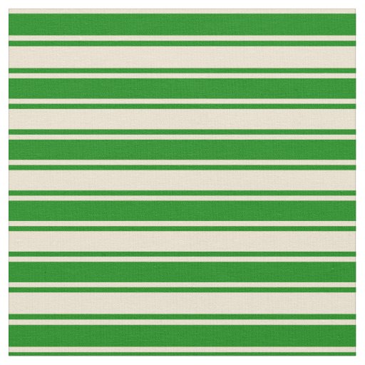Beige & Green Colored Stripes Pattern Fabric