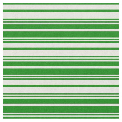 Beige & Green Lines Pattern Fabric