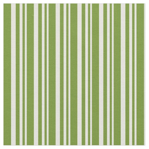 Beige & Green Lines/Stripes Pattern Fabric