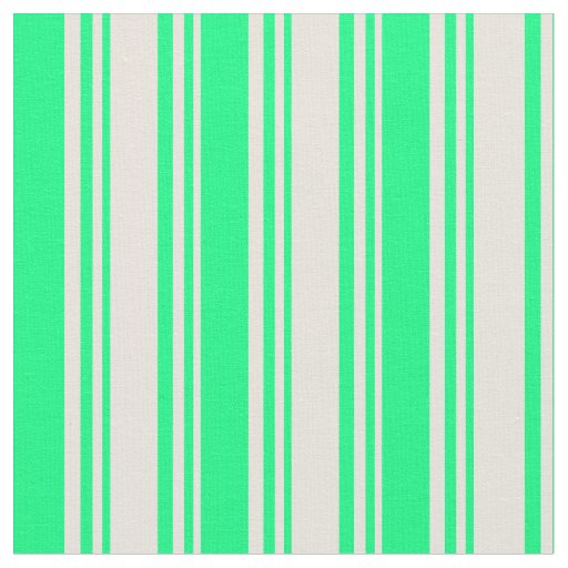 Beige & Green Pattern Fabric