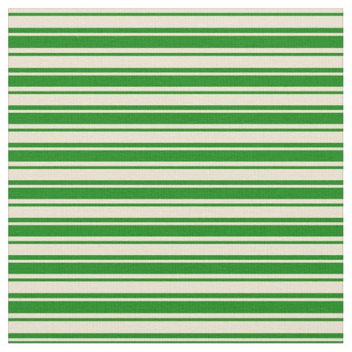 Beige & Green Stripes Fabric