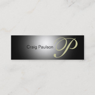 Beige Grey Black Business Card