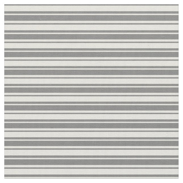 Beige & Grey Colored Striped/Lined Pattern Fabric (Close Up)