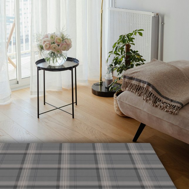 Beige Grey Modern Framhouse Gingham Plaid Area  Rug (Beige Grey Modern Framhouse Gingham Plaid Area Rug)
