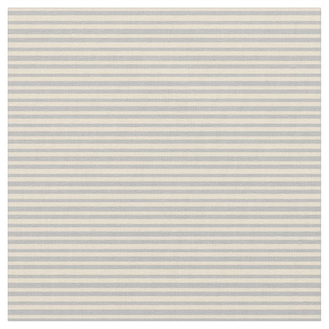 Beige & Grey Striped Pattern Fabric (Close Up)