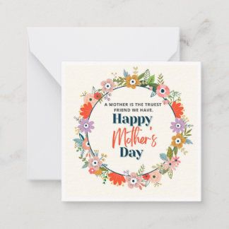 Beige Happy Mother's Day Card
