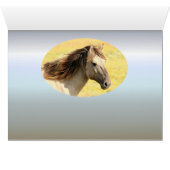 Beige Horse Profile Cards (Inside Horizontal (Bottom))