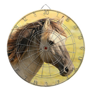 Beige Horse Profile Dart Board