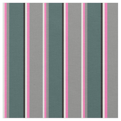 Beige, Hot Pink, Grey, Dark Slate Gray & Black Fabric
