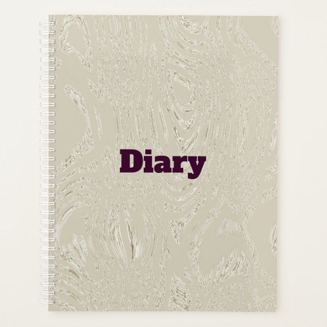 Beige Ice Diary Spiral Notebook (Front)