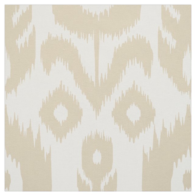 Beige Ikat Pattern Fabric (Swatch)