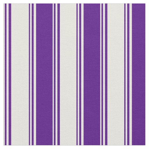 Beige & Indigo Lines/Stripes Pattern Fabric