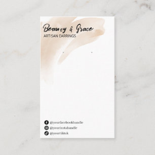 Beige Ink Earring Display Cards