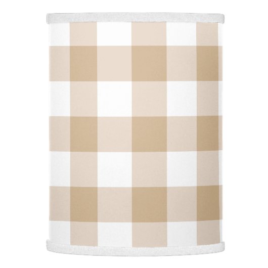 Beige Intenso Gingham Lamp Shade (Left)