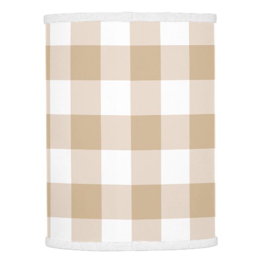 Beige Intenso Gingham Lamp Shade (Back)