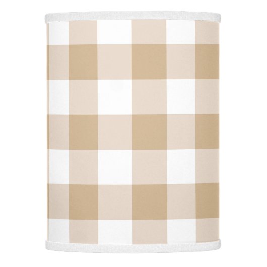Beige Intenso Gingham Lamp Shade (Front)
