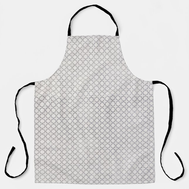 Beige Islamic geometric pattern Apron (Front)