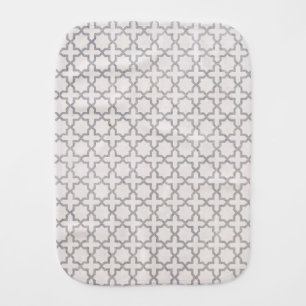 Beige Islamic geometric pattern Baby Burp Cloth